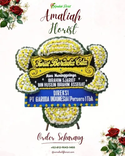 Papan Bunga Duka di Giyono